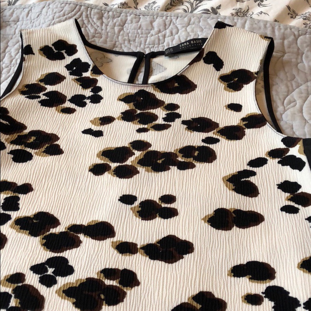 🍁🍂🧡 FINAL DROP Zara animal print top with black stripe